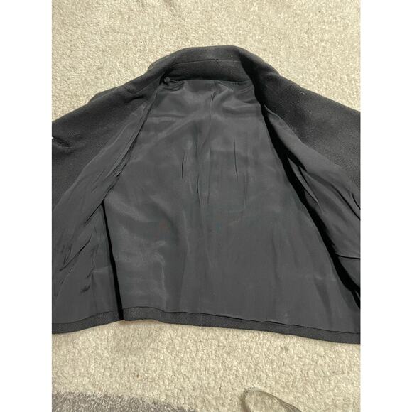 Vintage Monarch New York Women's Size Medium Imperial Twill Cropped Blazer Black - Picture 3 of 8